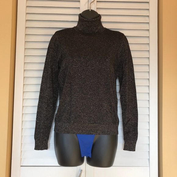 Pullover Turtleneck Sweater - Golden Sparkles! EUC 3/$19 - Picture 2 of 7